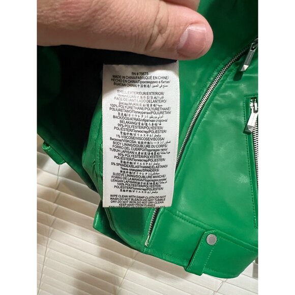 BCBG Max Faux Leather Biker Jacket NWT MSRP $298 -‎ Size M - Picture 7 of 9